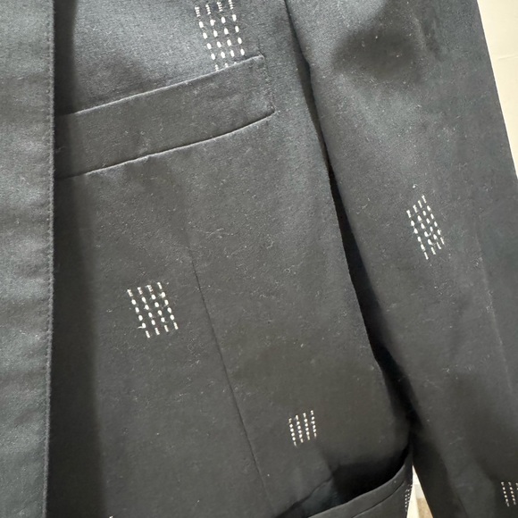 Nixit 80’s Style Black Patterned Blazer Size 42 - Picture 3 of 4